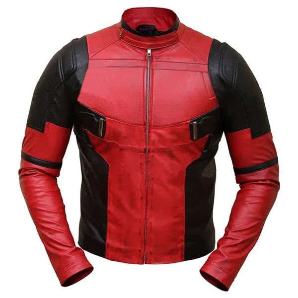 Deadpool 3 Black Red Leather Jacket