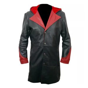 Devil May Cry Genuine Leather Coat With Hoodie