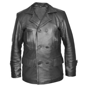 Dr Who German Military Naval Pea Leather Coat