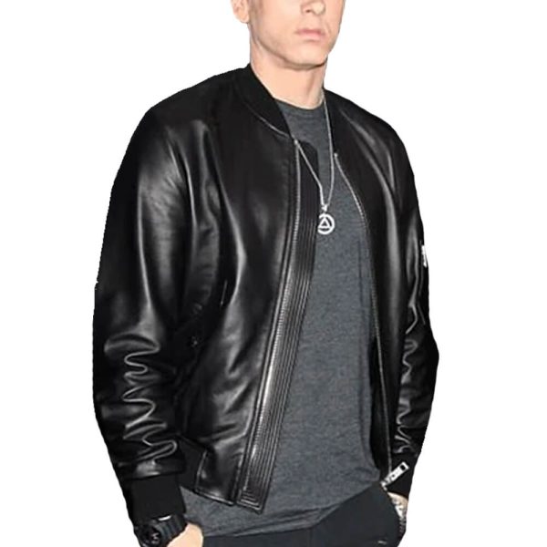 Eminem Fashion Style Red Carpet Leather Jacket