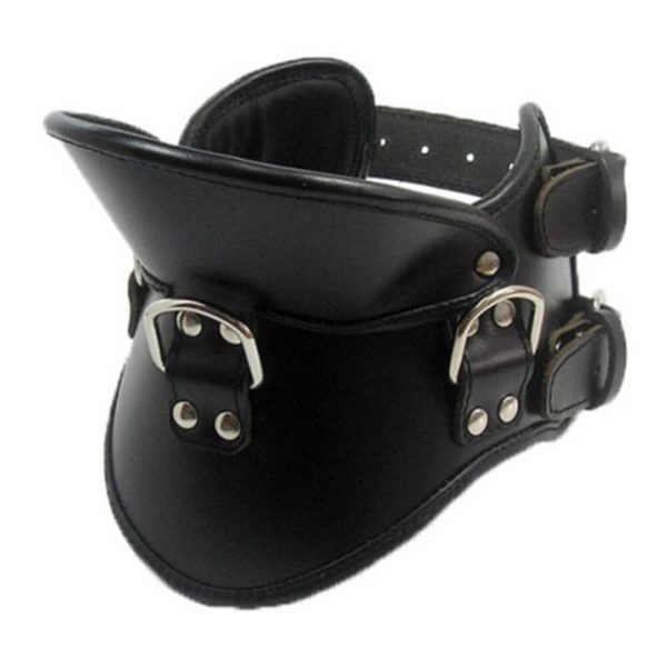 Real Leather BDSM Posture Neck Corset Collar