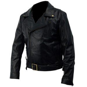 Ghost Rider Nicolas Cage Black Leather Biker Jacket