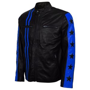 Halloweens Black Biker New Leather Jacket