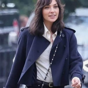 Heart Of Stone Gal Gadot Blue Wool Coat