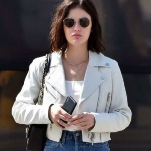 Lucy Hale White Leather Jacket