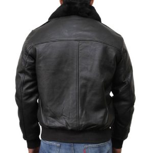Mens Air Force Flight Bomber Fur Jacket