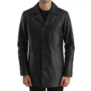 Mens Lambskin Vintage Blazer Business Leather Coat