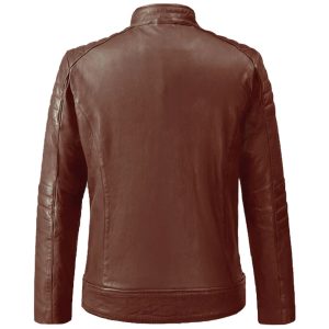 Mens Motorcycle Vintage Retro Leather Jacket