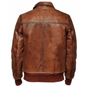 Mens Motorcycle Vintage Bomber Winter Leather Jacket