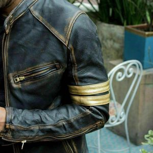 Mens Motorcycle Vintage Cafe Racer Retro Jacket
