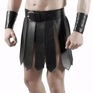 Real Leather Gladiator Utility Larp Kilt