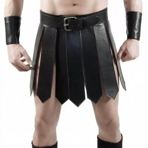 Real Leather Gladiator Utility Larp Kilt