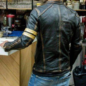 Mens Motorcycle Vintage Cafe Racer Retro Jacket
