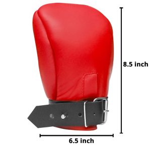 Genuine Leather Red Mitts Padded Bondage Gloves