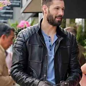 Wedding 2023 Ryan Black Leather Biker Jacket