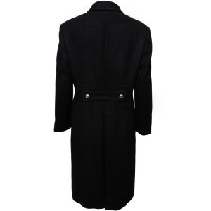 Traditional Russian Winter Black Wool Coat