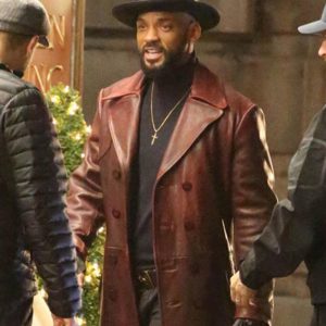 Suicide Squad Will Smith Brown Leather Coat