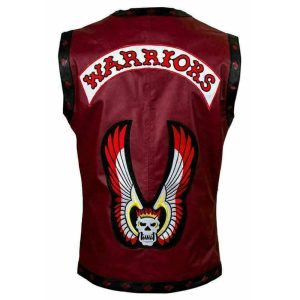 The Warriors Maroon Leather Vest Halloween Cosplay Costume