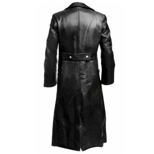 WW2 German Officer Long Black Coat