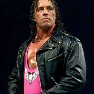 WWE Wrestler Hitman Bret Hart Leather Jacket