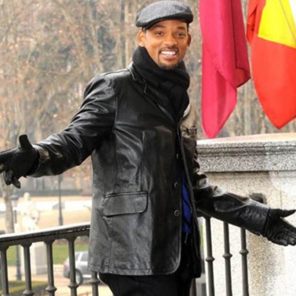 Will Smith Leather Blazer Coat