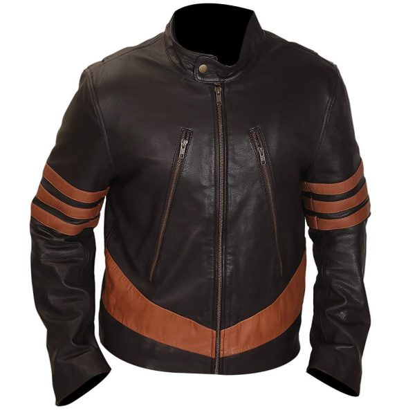 X Men Origins Wolverine Brown Leather Jacket