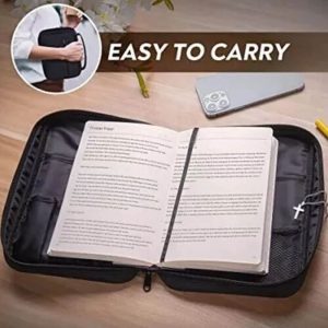 Bible Case Carrying Book Black Large Holy Book Canvas Zippered Organizer