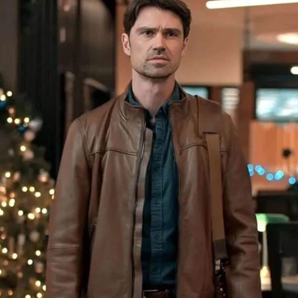 Corey Sevier The Christmas Charade Brown Jacket