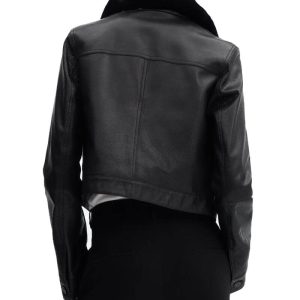 Womens Trucker Fur Collar Jacket