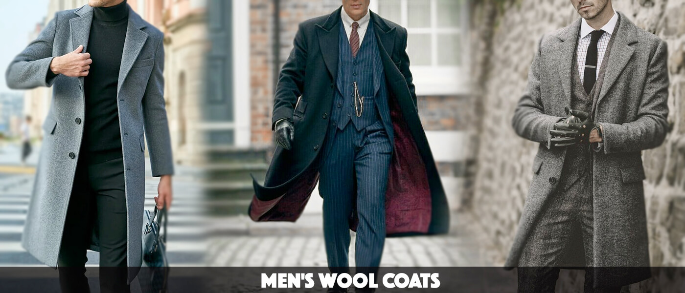 Men's Wool Coats Leather Lineage Men's Fashion