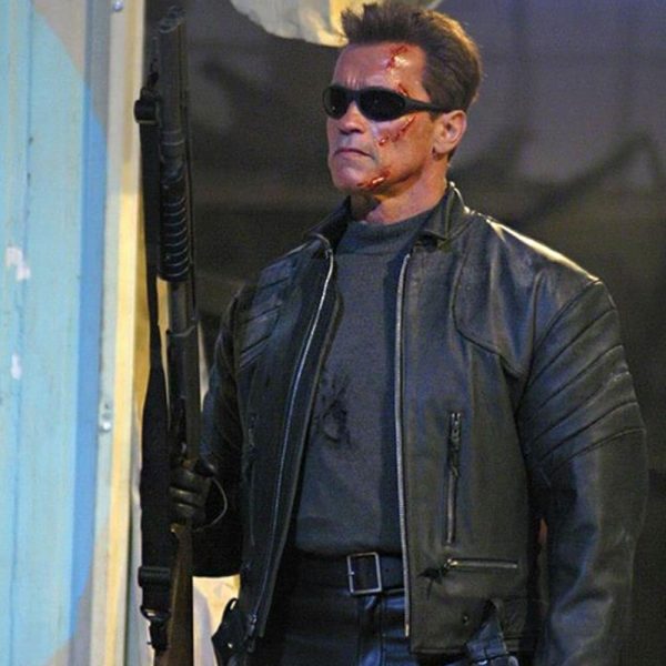 Arnold Schwarzenegger Terminator 3 Rise of the Machines Leather Jacket