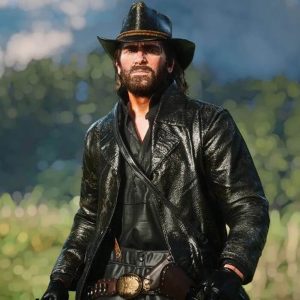 Arthur Morgan Black Leather Jacket