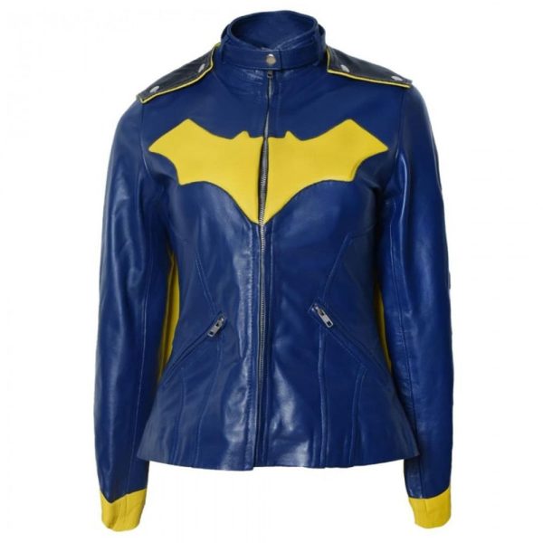 Barbara Gordon Batgirl Blue Leather Jacket