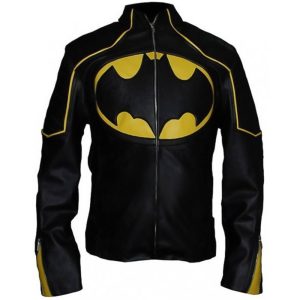 Bat Logo The Lego Batman Black Leather Jacket