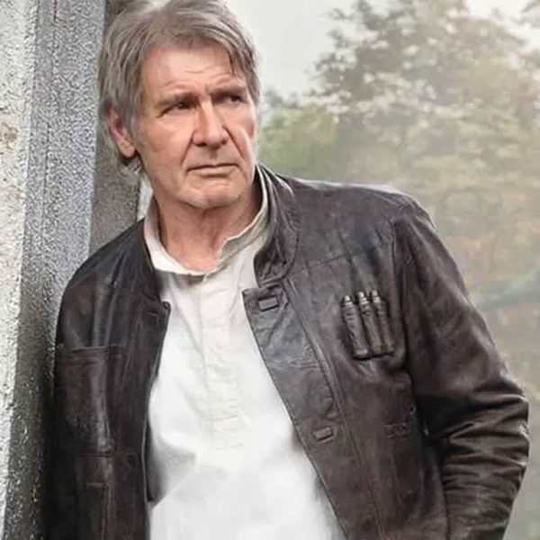 Harrison Ford Han Solo Star Wars The Force Awakens Leather Jacket