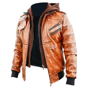 Mens American Hooded Jacket with Detachable Hood