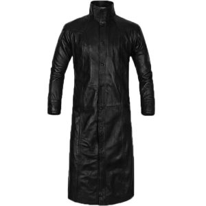 Nick Fury Black Leather Trench Coat The Winter Soldier