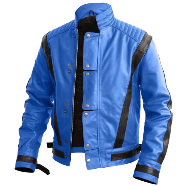 Thriller Michael Jackson Blue Leather Jacket