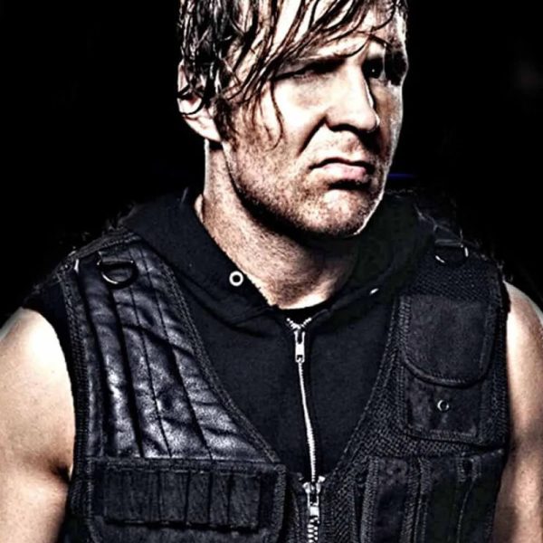 WWE Dean Ambrose Black Leather Vest