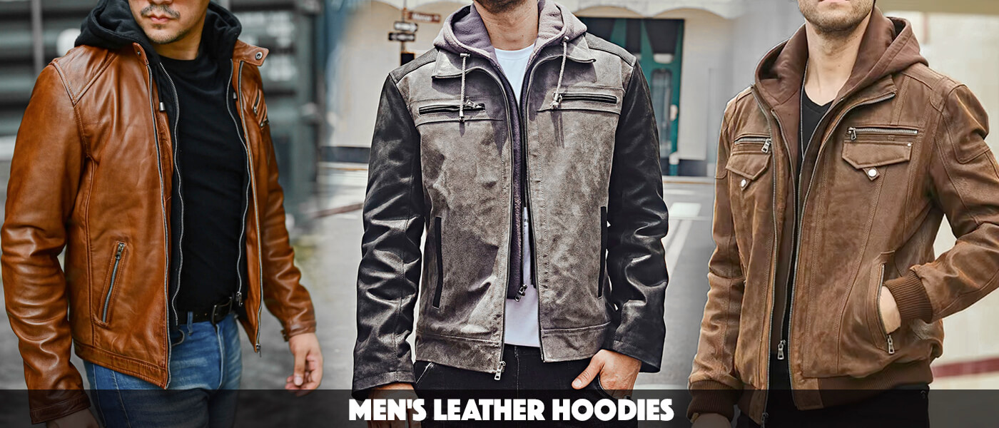 Men's Leather Hoodies Leather Lineage Men's Fashion