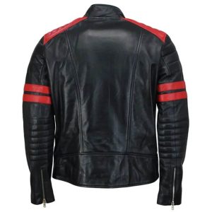 Fight Club Tyler Durden Black and Red Leather Jacket