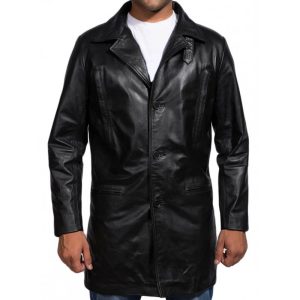 Max Payne Mark Wahlberg Black Leather Coat