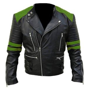 Mens Vintage Brando Biker Leather Jacket